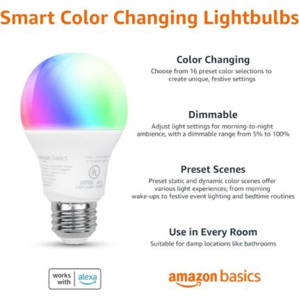 Amazon Basics Smart A19 LED Bulb