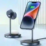 ⁦حامل شاحن لاسلكي 2 في 1 من UGREEN - رمادي⁩ - الصورة ⁦3⁩