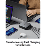 UGREEN Nexode 200W 4 USB C  2 USB A Desk Charger Gray - Image 4