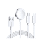 JOYROOM S-IW008 3 in 1 USB to 8 Pin + USB-C/Type-C + Magnetic Watch Wireless Charging Data Cable, Length: 1.2m(White)