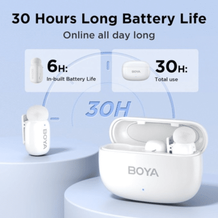 Boya Mini 13 For IOS and Type C Device with Charging Case - White