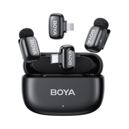 Boya Mini 12 For IOS and Type C Device with Charging Case - Black