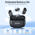 Boya Mini 12 For IOS and Type C Device with Charging Case - Black