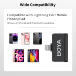 Boya Omic-D Wireless Microphone for iPhone - MFi Certified - Black