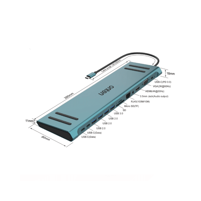 Onten 13-in-1 Notebook Multi-Purpose Dock 9199A - Green