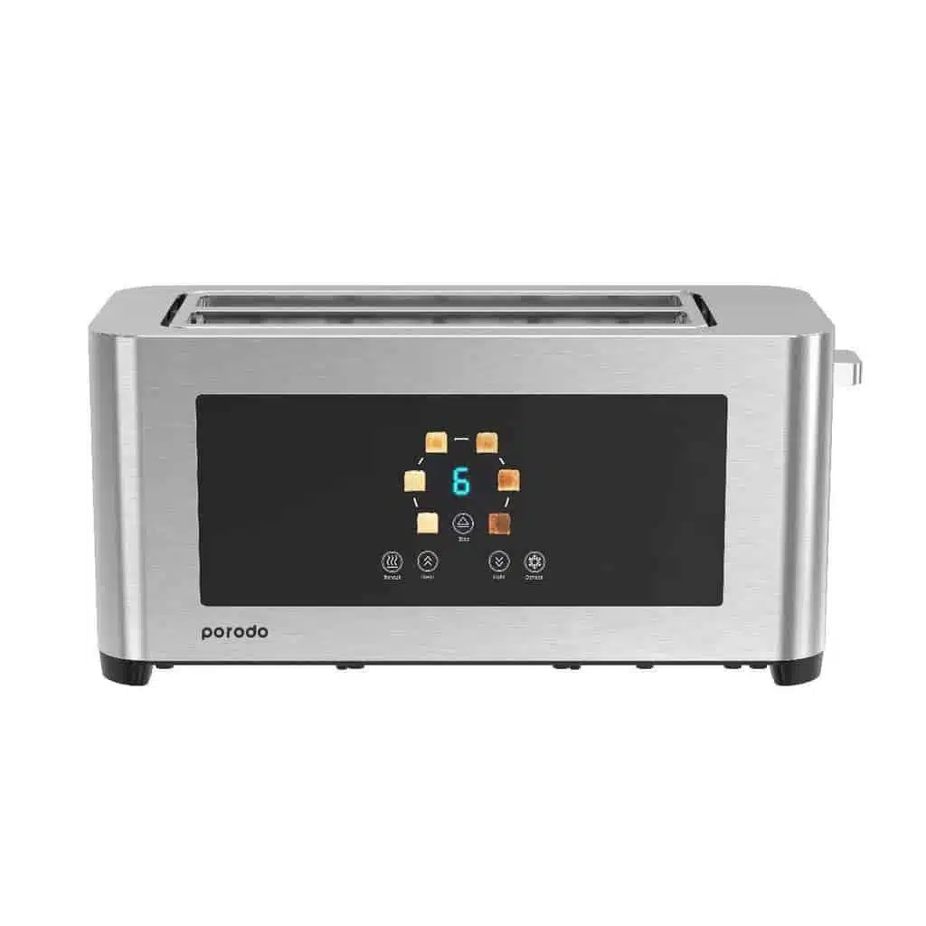 Porodo Lifestyle 4-Slice Digital Pop up Toaster 850W Silver