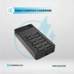 Powerology 2500W 6 AC Power Strip with Built-In Retractable Cables - Black - Image 6