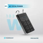 Powerology 2500W 6 AC Power Strip with Built-In Retractable Cables - Black - Image 8