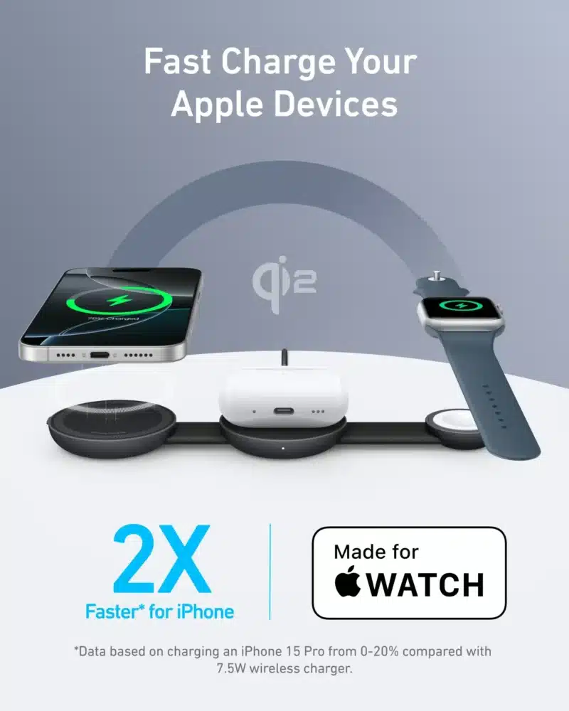 ⁦بنك الطاقة Anker A1664P11 MagGo فائق النحافة بسعة 10000 مللي أمبير في الساعة معتمد من Qi2 15 وات فائق السرعة (Copy) (Copy) (Copy)⁩ - الصورة ⁦2⁩