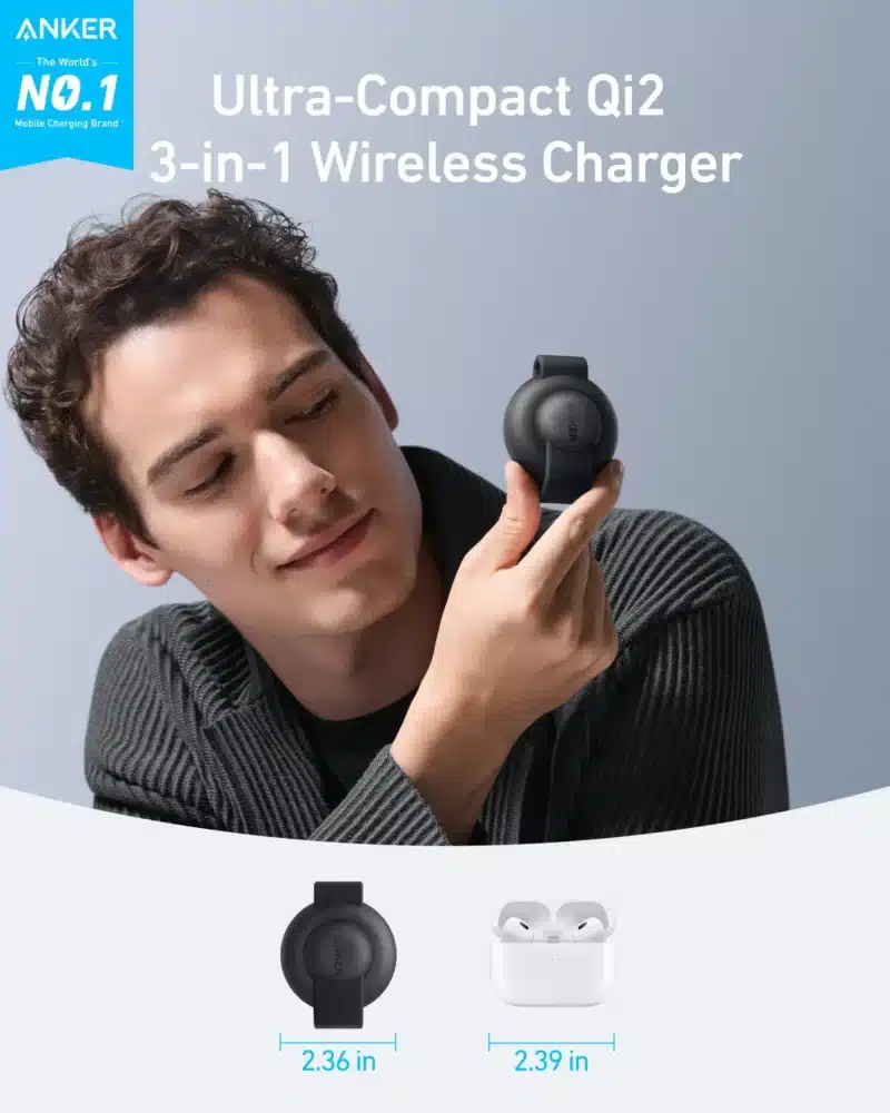 ⁦بنك الطاقة Anker A1664P11 MagGo فائق النحافة بسعة 10000 مللي أمبير في الساعة معتمد من Qi2 15 وات فائق السرعة (Copy) (Copy) (Copy)⁩ - الصورة ⁦3⁩