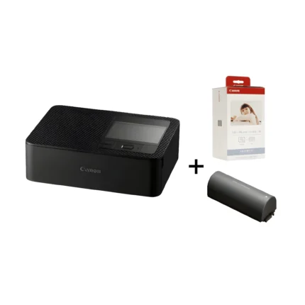 Canon SELPHY CP1500 Wi-Fi 41 Second Printing 8.9cm LCD  Black KP108IN Color Ink and Paper Set NBCP2LH Battery Pack