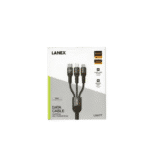 Lanex LS57T 3-in-1 Data Cable 100W Braided 120CM - Image 5