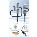USAMS 240W 6in1 Aluminum Data Cable - Image 7