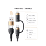 USAMS 72W 2In1 Aluminum Data Cable - Image 2
