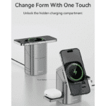 Maxco MW15 Geometric QI2 Magnetic Wireless Charger 3 IN 1 Wireless Charger - Image 2