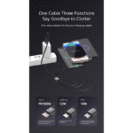 Lanex LS57T 3-in-1 Data Cable 100W Braided 120CM - Image 3