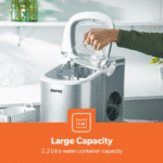 Geepas GIM63015UK Portable Automatic Ice Maker 12KG - Silver - Image 4