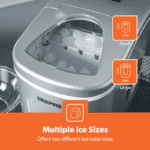 Geepas GIM63015UK Portable Automatic Ice Maker 12KG - Silver - Image 3