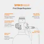 SMACO S700 PLUS 2L Scuba Tank - Black - Image 3