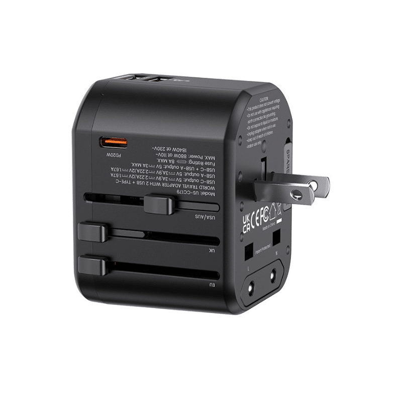 Untitled design (61) USAMS 20W Dual USB and Type-C Universal Travel Charger - Image 1