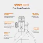 SMACO S400 PLUS 1L Mini Scuba Tank - Black - Image 7