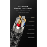 Maxco P02CL MFI Cable 20W Type-C to Lightning 150CM - Black Gold - Image 6