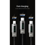 Maxco P02CL MFI Cable 20W Type-C to Lightning 150CM - Black Gold - Image 5