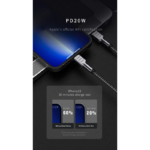 Maxco P02CL MFI Cable 20W Type-C to Lightning 150CM - Black Gold - Image 4