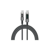 Maxco MS03CL Braided Cable 27W Type-C to Lightning with Digital Display 200CM - Black Gray